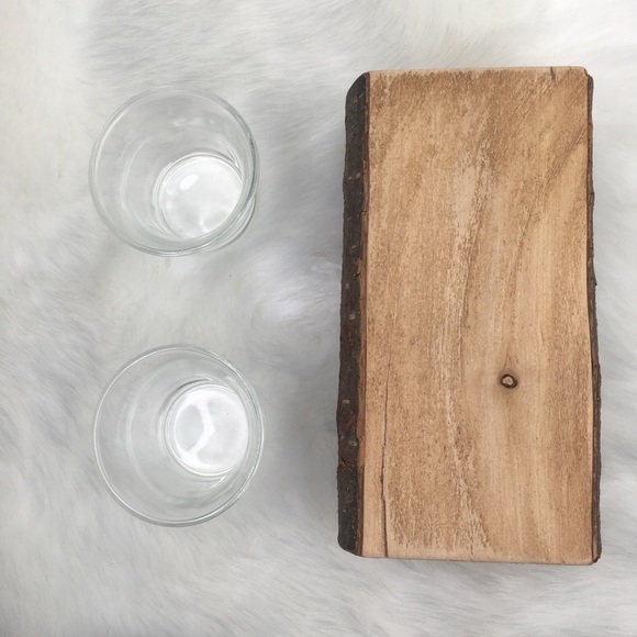 Yule Log Votive Candle Holder Solstice Christmas - Picture 4 of 8